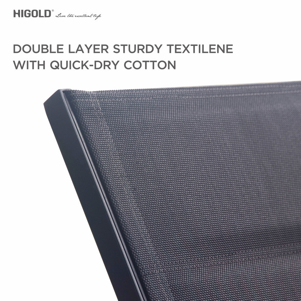 HIGOLD 6977 Emoti  Mesh Outdoor Chaise Lounge Set of 2,Aluminum