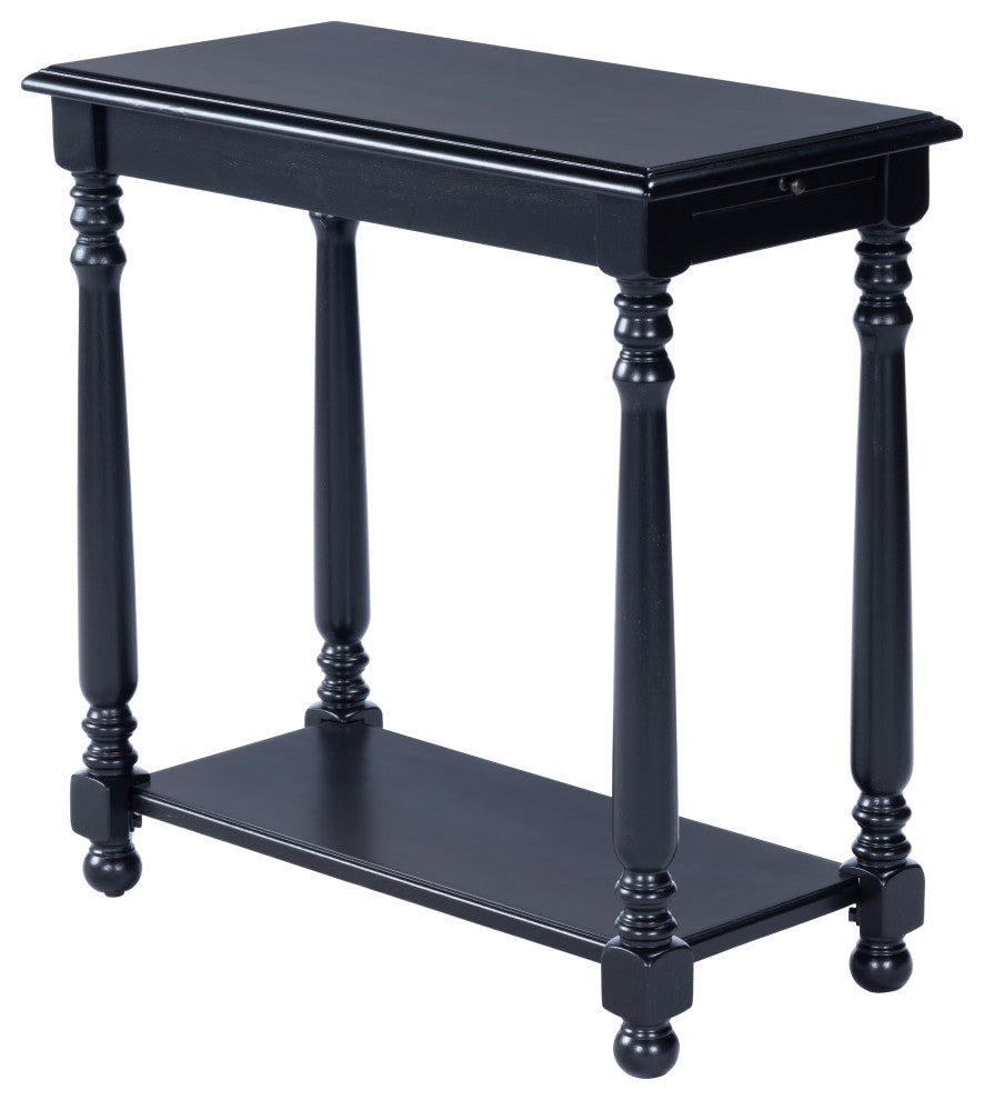 Devane Chairside Table, Black Licorice