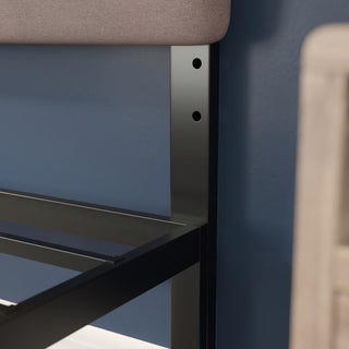 Paxton Stitched Upholstered Adjustable Height Headboard, Taupe, King