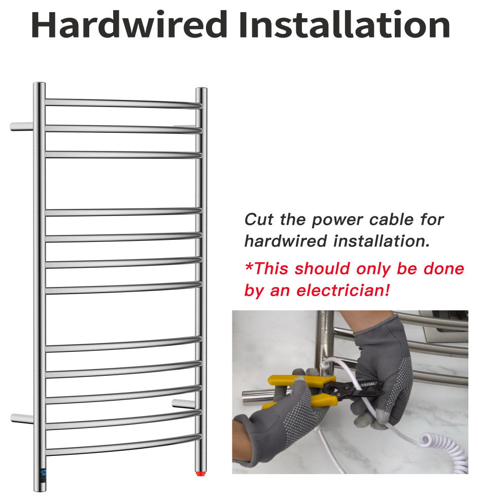 HEATGENE Towel Warmer with Built-in Timer and Temperature Control, Wall-Mounted,