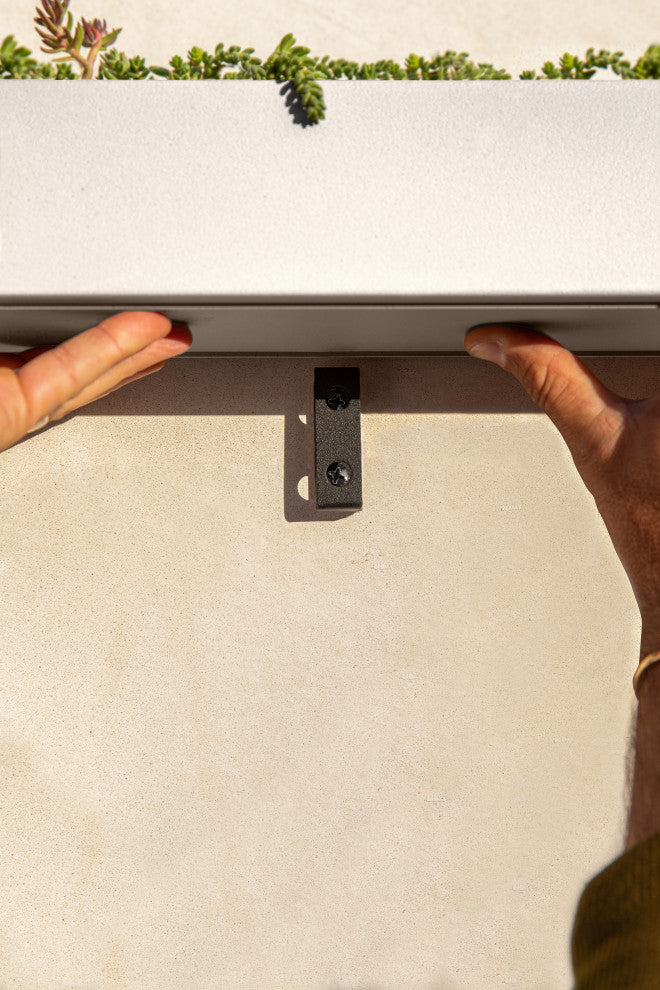 Veadek Geo Series Hanging Planter, White, 16", 1 Pack