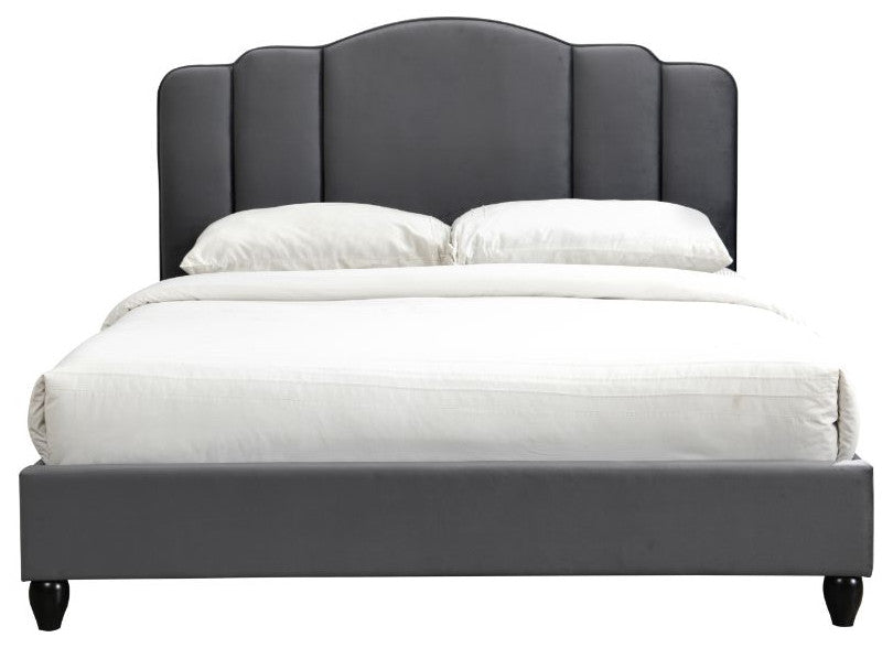 Acme Giada Queen Bed Charcoal Fabric