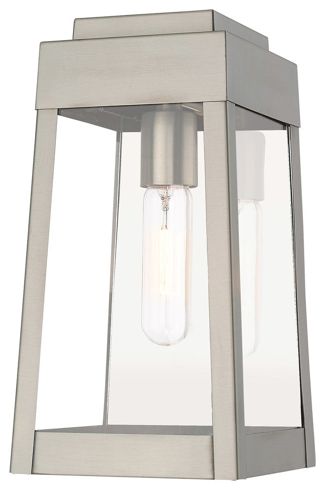 Livex Lighting Brushed Nickel 1-Light Outdoor Wall Lantern