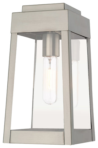 Livex Lighting Brushed Nickel 1-Light Outdoor Wall Lantern