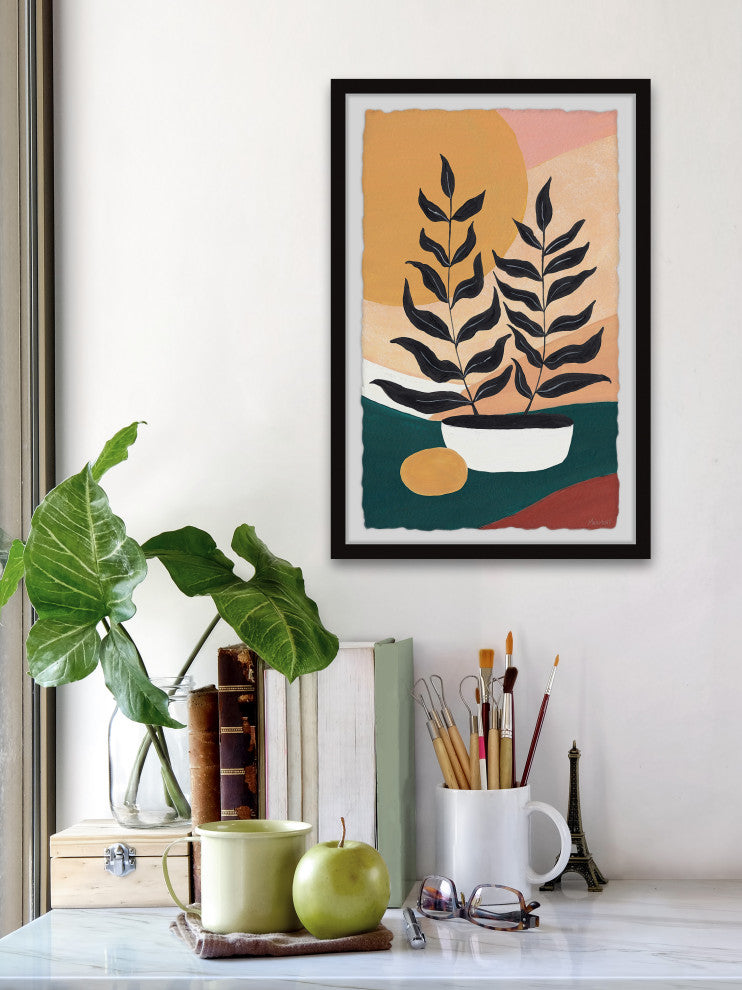 "Potted Ferns" Framed Painting Print, 30x45