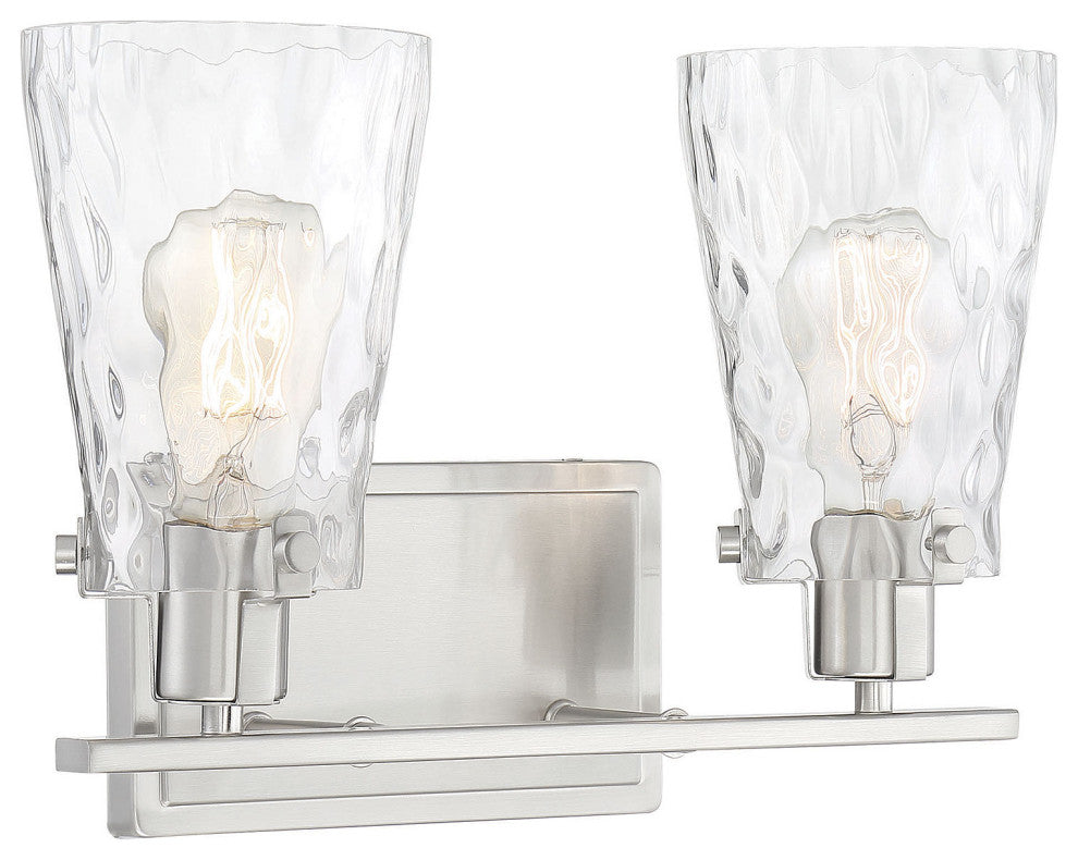Vaughan Satin Nickel, 2-Light Bath