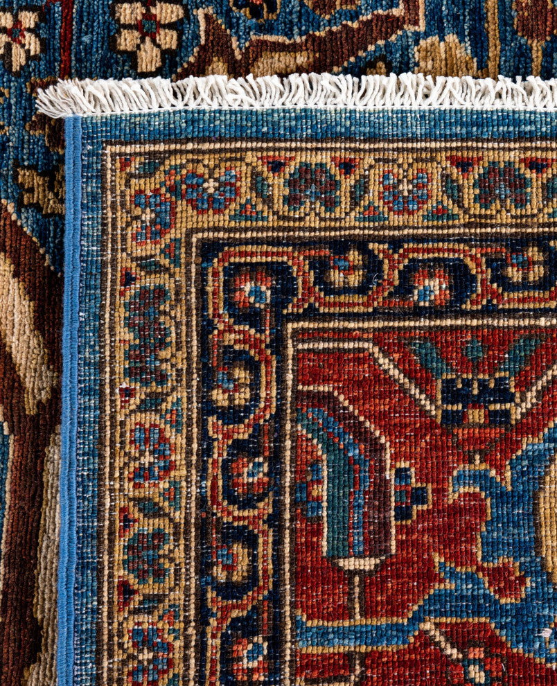 Serapi One-of-a-Kind Hand-Knotted Area Rug Light Blue, 9'0" x 11'11"