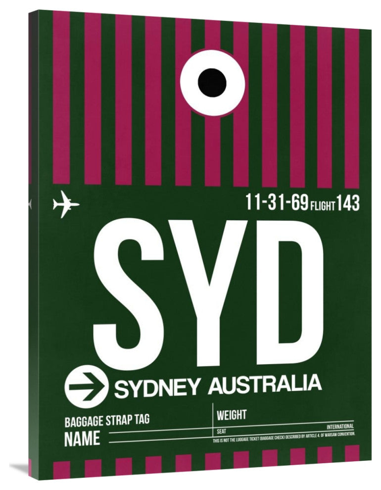 "SYD Sydney Luggage Tag 2" Fine Art Print
