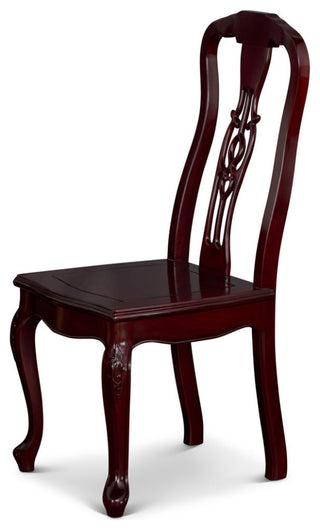 Cherry Rosewood Oriental Style Side Chair