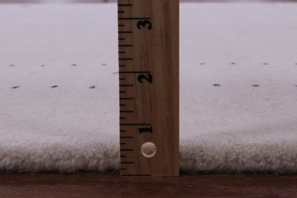 6' Square Persian Gabbeh Handmade Wool Rug - Q15235