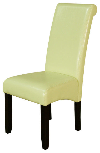 Milan Faux Leather Blue Dining Chairs, Set of 2, Wax Green