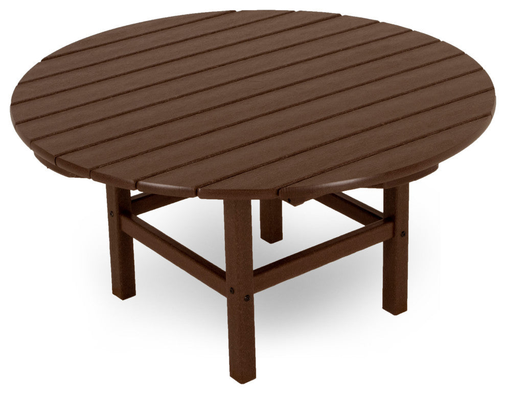 Polywood Round 38" Conversation Table, Mahogany