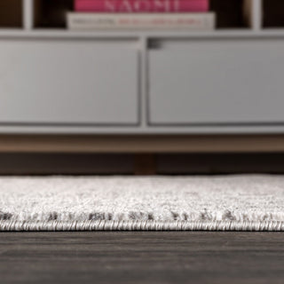 Moroccan HYPE Boho Vintage Diamond Runner Rug, Cream/Gray, 8' Round