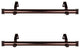 Leo 1" Diameter Side Curtain Rod 12-20" Long, Set of 2, Bronze