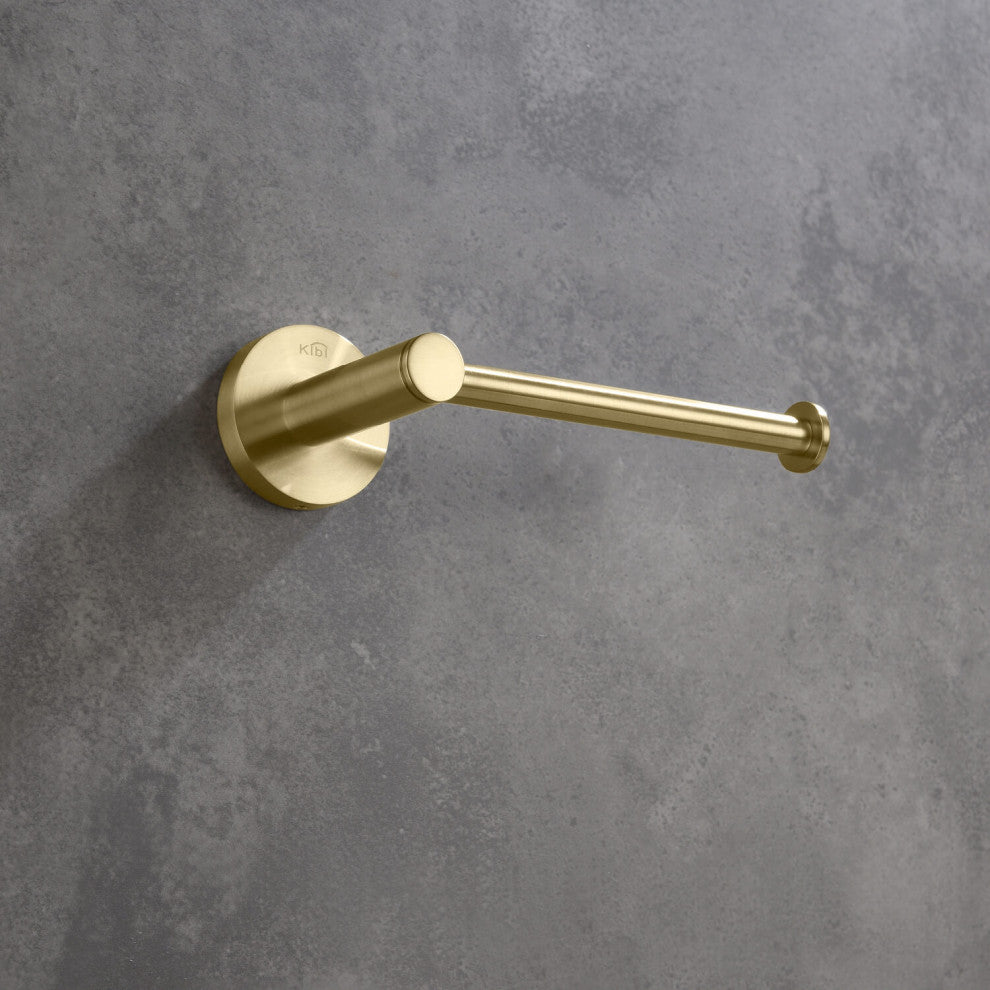Circular Bathroom Tissue Holder KBA1402, Brush Gold