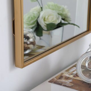 Elegant Monet Metal Frame Rectangle Mirror 18" MR41836BR - Brass