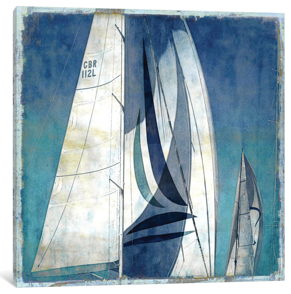 "Sail Away I" by Charlie Carter, Canvas Print, 12"x12"