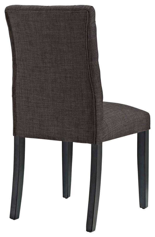 Duchess Dining Chair Fabric Set of 2 EEI-3474-BRN