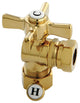 Kingston 5/8" OD Comp X 1/2" or 7/16" Slip Joint Angle Stop, Polished Brass