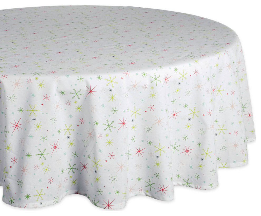 Christmas Star Print Tablecloth 70 Round
