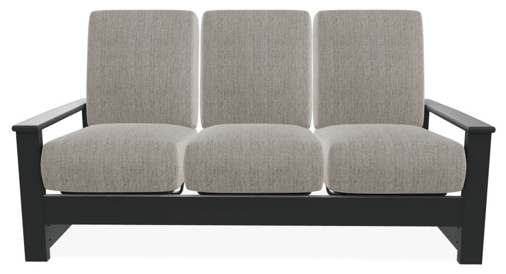Leeward Deep Seat 3-Seat Outdoor Sofa, Thatch Ash/Graphite