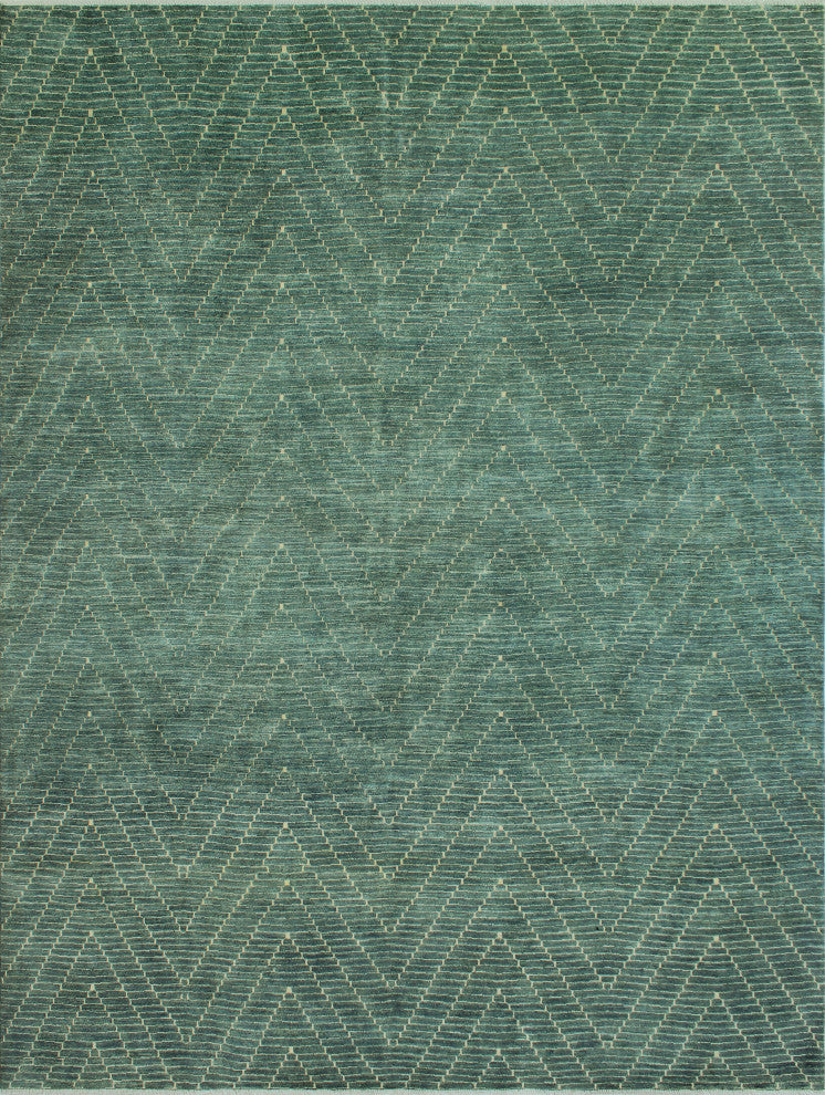 Fine Chobi Birsen Grey-Green/Ivory Rug, 9'11 x 13'3