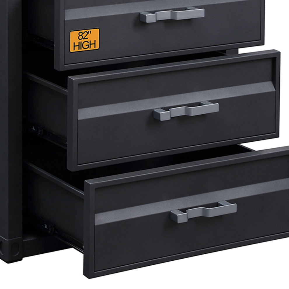 ACME Cargo 3-Drawer Chest, Gunmetal Finish