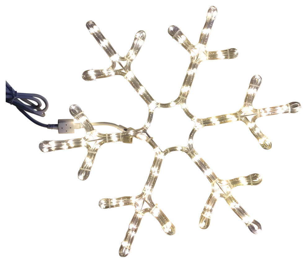 18" Warm White Ropelit Snowflake