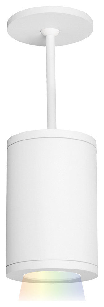 Tube Architectural 5" LED Color Changing Pendant Spot Beam, White