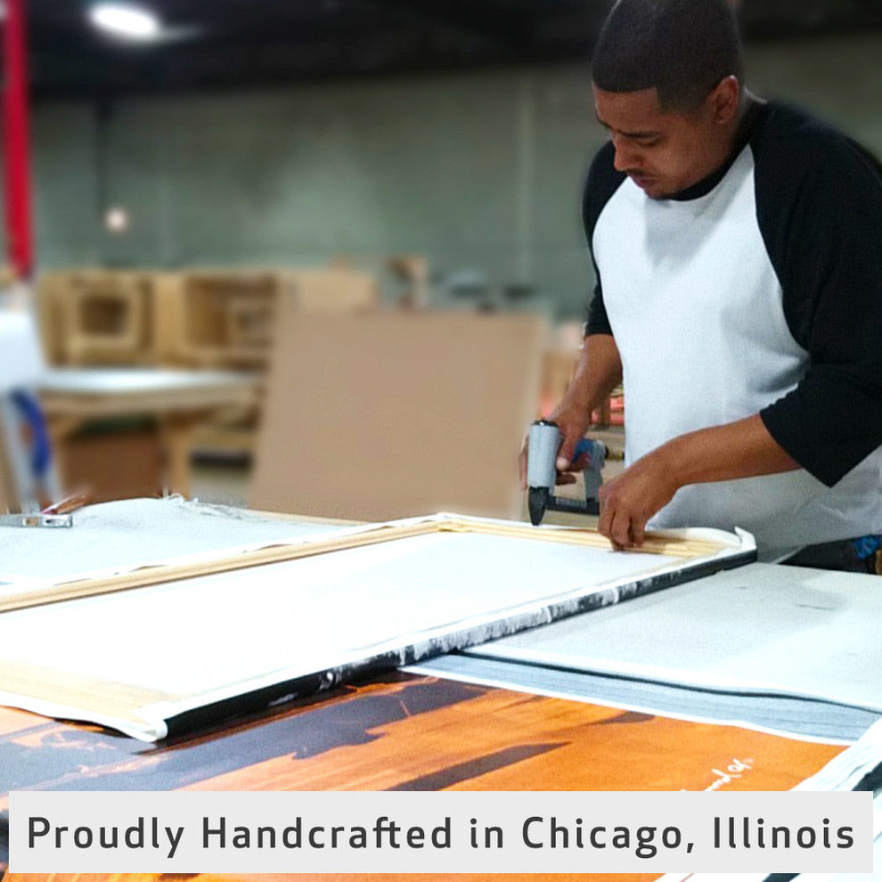 "Chicago City Flag (Downtown Skyline)" by iCanvas, 40x26x1.5"