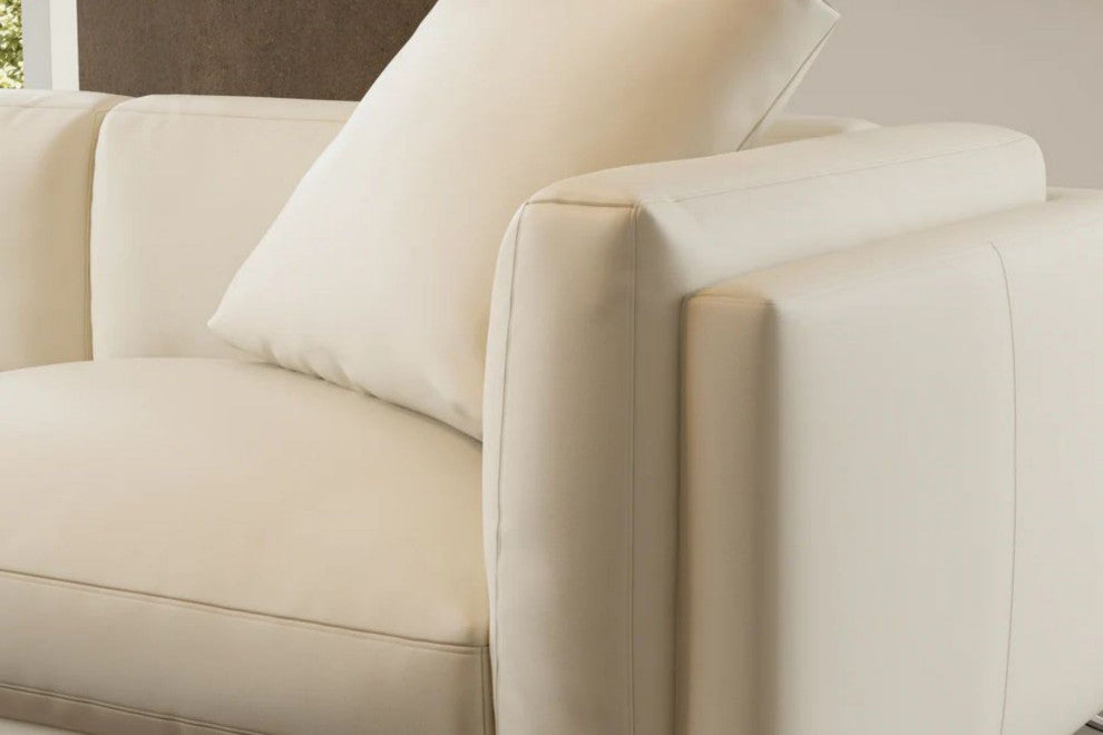 Valencia Zadar Leather 3 Seats & Left Chaise ,Beige