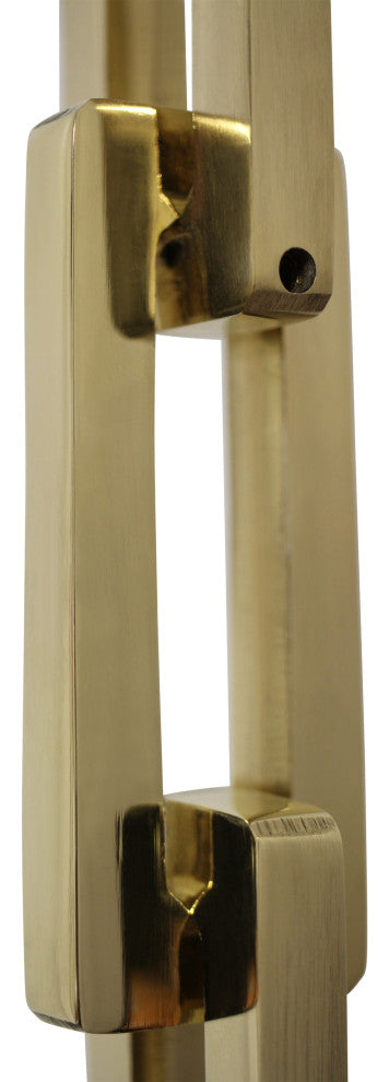 Brass Rectangle Chandelier Chain, 3'', Polished Brass, H90