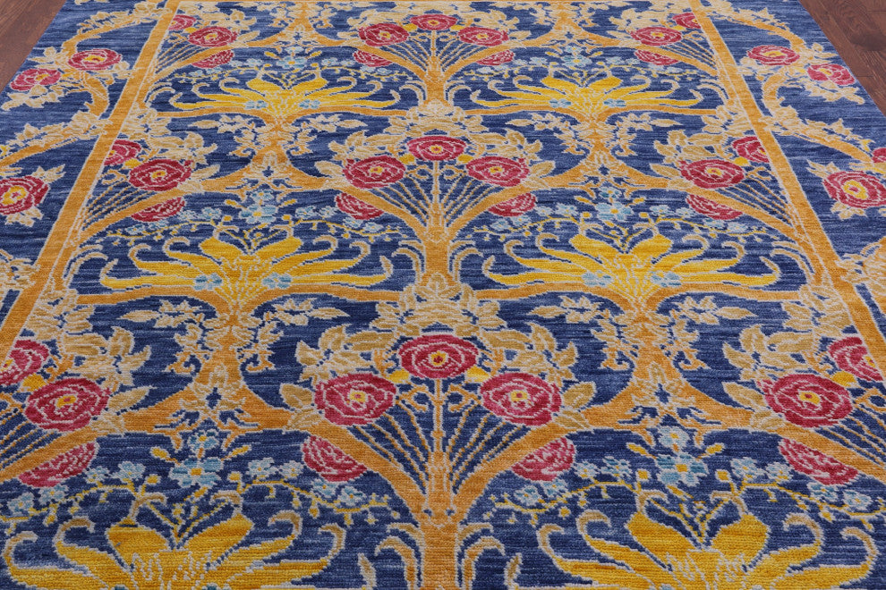 William Morris Hand Knotted Wool Rug 8' 7" X 10' 0" - Q13269