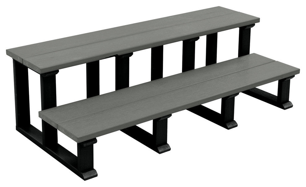Spa 2-Tier Steps, 48", Coastal Teak