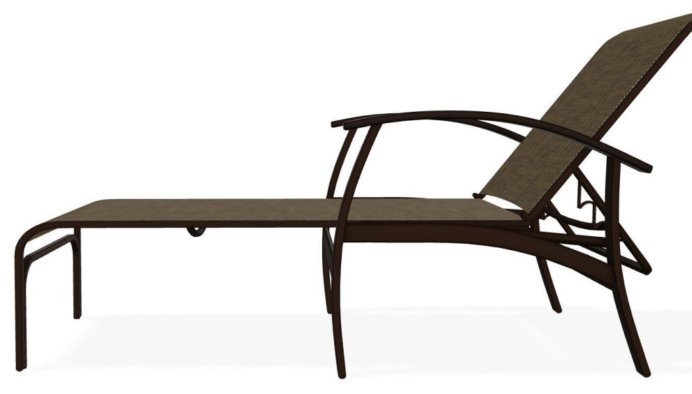 Belle Isle Sling 4-Position Outdoor Chaise Lounge, Beacon/Graphite