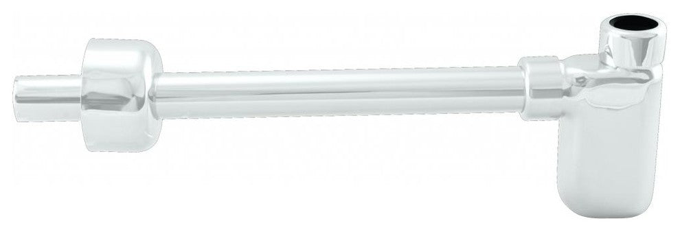 1.25" X 1.25" Flat Euro Trap With High Box Flange In Powder Coated White