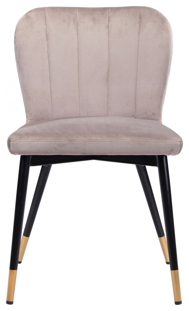 Set of Two Gray and Black Mod Profile Dining Chairs