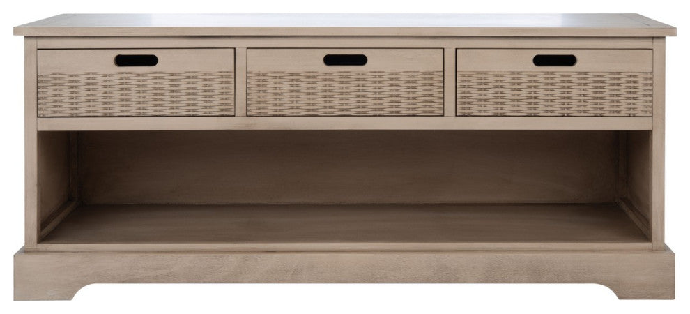 Safavieh Landers 3 Drawer Storage Bench, Sand