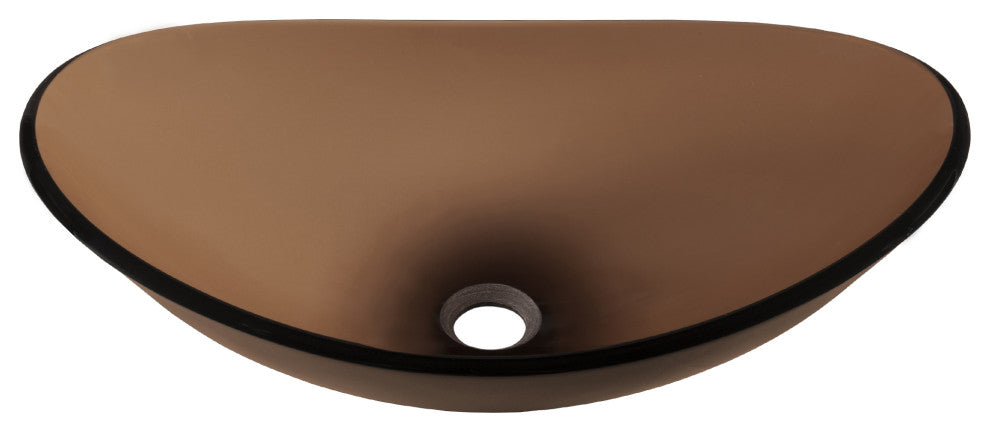Topia Glass Vessel Sink and Faucet Set, Oil Rubbed Bronze