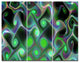 Dark Green Fractal Swirls, Abstract Wall Art Canvas, 36x28, 3 Panels