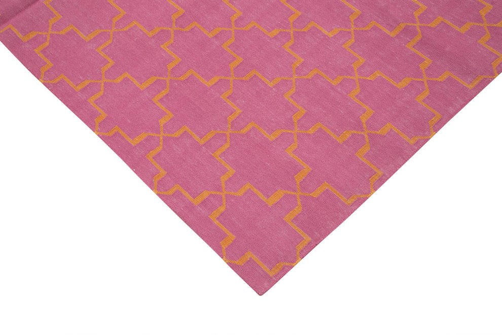 Rug N Carpet - Handmade Wool 6' 0'' x 8' 11'' Flatweave Dhurrie Kilim Rug