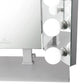 Trifecta Pro Vanity Mirror, Silver, Led Globe Bulbs