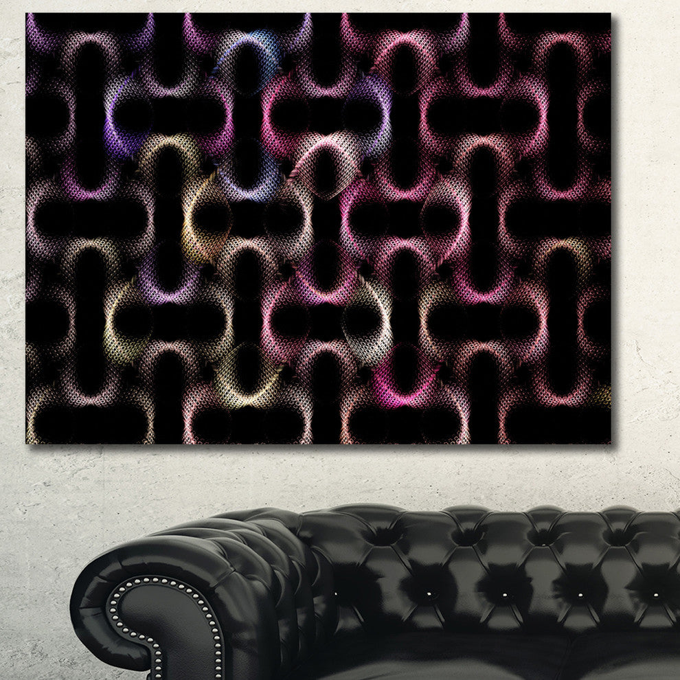 Colorful Unusual Metal Grill, Oversized Abstract Canvas Wall Art, 60x40