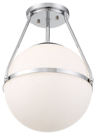 1-Light Semi-Flush Mount, Chrome