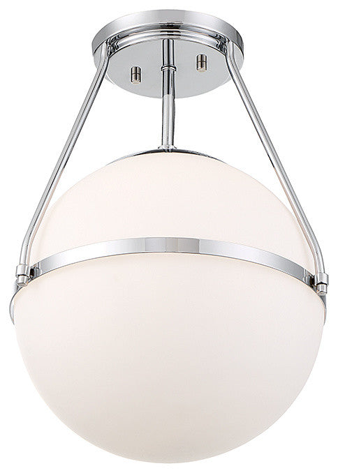 1-Light Semi-Flush Mount, Chrome
