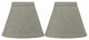 3x6x5" Linen Chandelier Lamp Shade, Sand, Set of 2