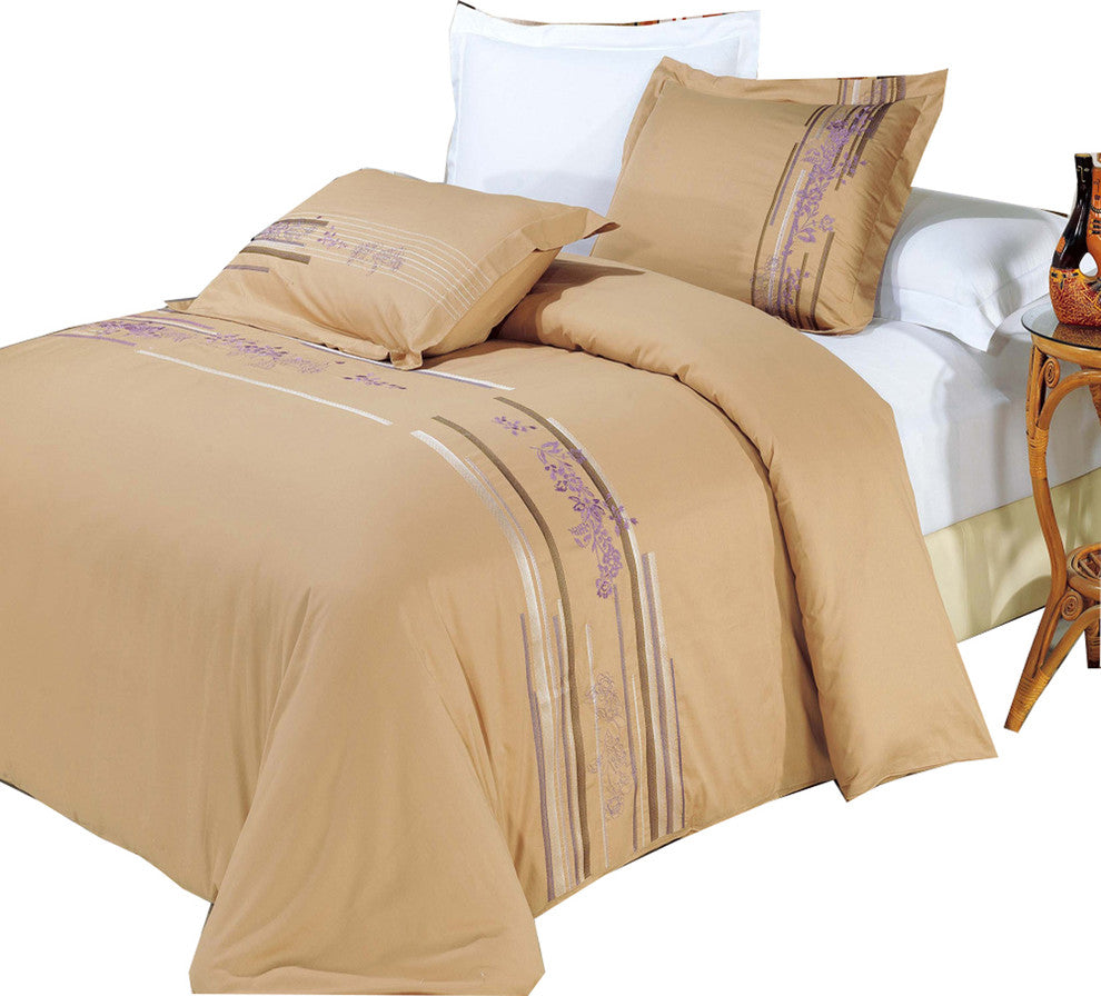Cecilia Cotton Embroidered Duvet Cover Set, Full/Queen