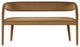 Pinnacle Performance Velvet Accent Bench, Brown