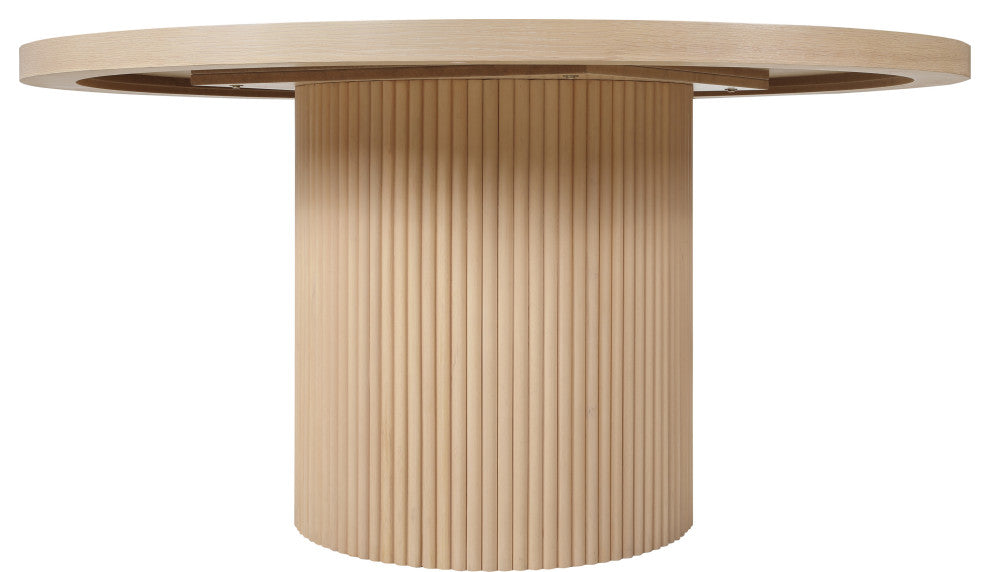 Belinda Beech Wood Dining Table, Natural, 59"Wx59"Dx30" H