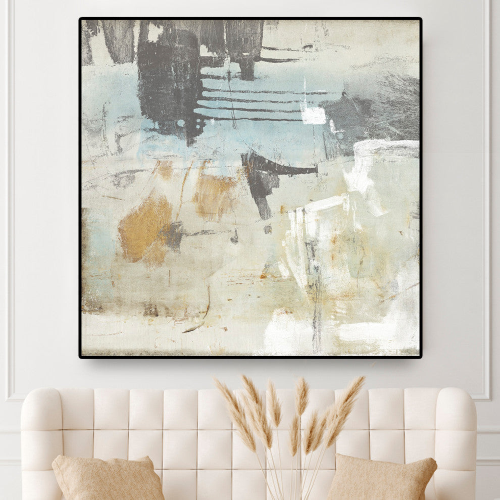 "Fission I" Oversized Framed Canvas, 45" x 45"